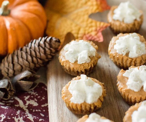 Healthy Pumpkin Desserts Including These Mini Pumpkin Cheesecakes